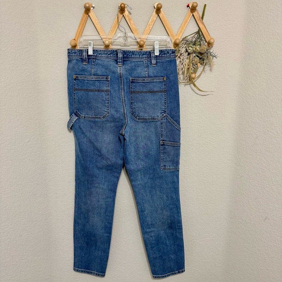 We The Free Free People Maggie May Carpenter Button Fly Denim Blue Jeans Sz 29 - Picture 4 of 9